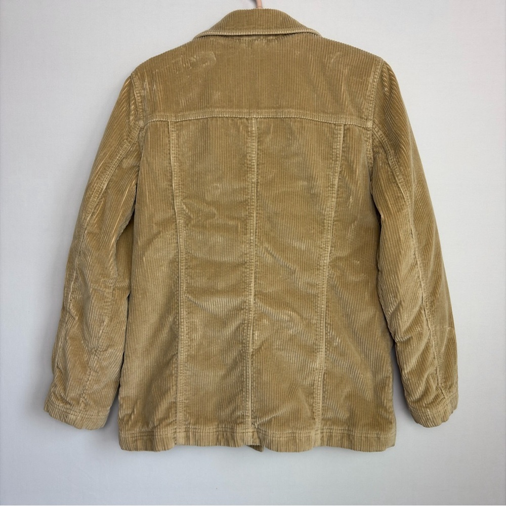 Vintage LL Bean Corduroy Barn Jacket Womens M Tan Beige Chore Coat Lined - Picture 8 of 15
